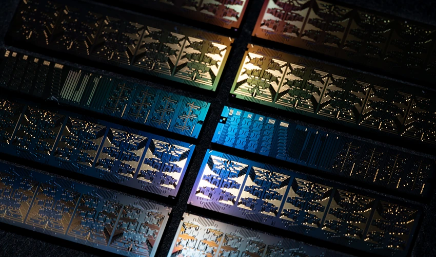 abstract and close up view of colored bars on an angle